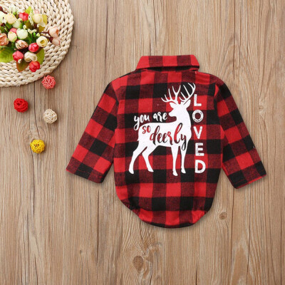 Infant Newborn Baby Girl Boy Christmas Blouse Plaid Deer Romper Bodysuit Clothes
Infant Newborn Baby Girl Boy Christmas Blouse Plaid Deer Romper Bodysuit Clothes