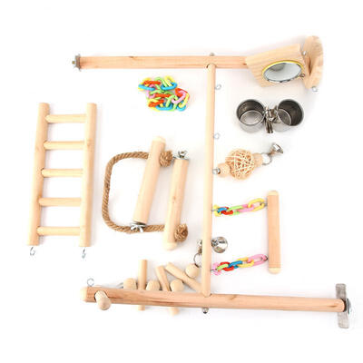 Greensen Wooden Pets Playing Chewing Climbing Toy Ladder Feeder Set for Bird Parrot Hamster
Greensen Wooden Pets Playing Chewing Climbing Toy Ladder Feeder Set for Bird Parrot Hamster
