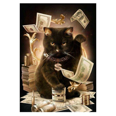 3D Diy Diamond Painting Cat With Cash Full Square Rhinestones Cross Stitch Crystal Mosaic Embroidery Home Decoration
3D Diy Diamond Painting Cat With Cash Full Square Rhinestones Cross Stitch Crystal Mosaic Embroidery Home Decoration