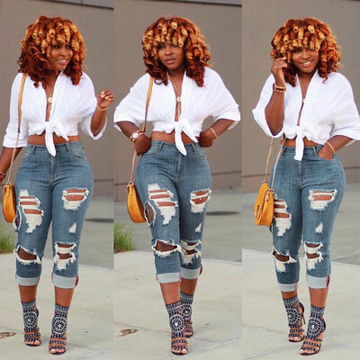 Tailored Women Mid Waisted Hole Skinny Denim Jeans Stretch Slim Pants Calf Length Jeans
Tailored Women Mid Waisted Hole Skinny Denim Jeans Stretch Slim Pants Calf Length Jeans