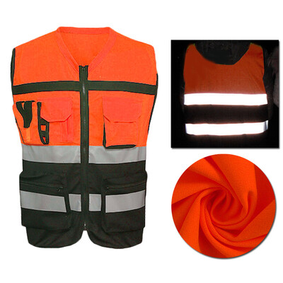 Unisex Multi Pocket High-Vis Overall Jacket Reflective Strip Traffic Safety Vest
Unisex Multi Pocket High-Vis Overall Jacket Reflective Strip Traffic Safety Vest