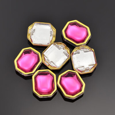 Sew on Rhinestone Taiwan Acrylic Golden Plated Garment Accessories Rectangle HotPink 17x13x8mm Hole 1mm
Sew on Rhinestone Taiwan Acrylic Golden Plated Garment Accessories Rectangle HotPink 17x13x8mm Hole 1mm