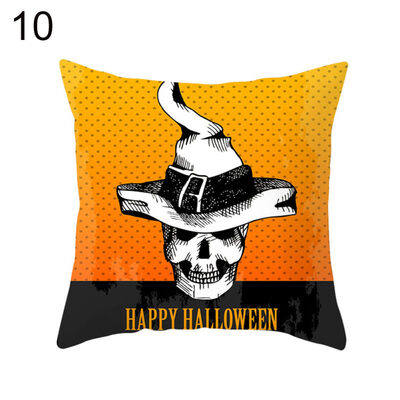 Halloween Pumpkin Spider Bat Pillow Case Cushion Cover Home Office Party Props