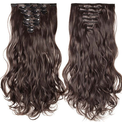 Full Head Clip Synthetic in Hair Extensions 8 Piece 18 Clips Hairpiece Long Wave Curly Straight for Women
Full Head Clip Synthetic in Hair Extensions 8 Piece 18 Clips Hairpiece Long Wave Curly Straight for Women