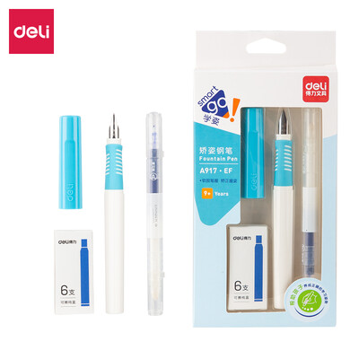Deli deli EF Mingjian Youshang series posture posture pen signature pen posture posture pen set with erasable pen erasable pure blue ink bag 6 DL-A917
Deli deli EF Mingjian Youshang series posture posture pen signature pen posture posture pen set with erasable pen erasable pure blue ink bag 6 DL-A917