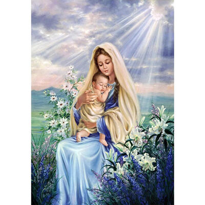 5D DIY Full Drill Diamond Painting Mother&Son Cross Stitch Embroidery