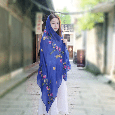 Embroidered linen flowers Nibel cotton&linen scarf air conditioning sunscreen dual-use spring&summer silk scarf female national wind shawl
Embroidered linen flowers Nibel cotton&linen scarf air conditioning sunscreen dual-use spring&summer silk scarf female national wind shawl