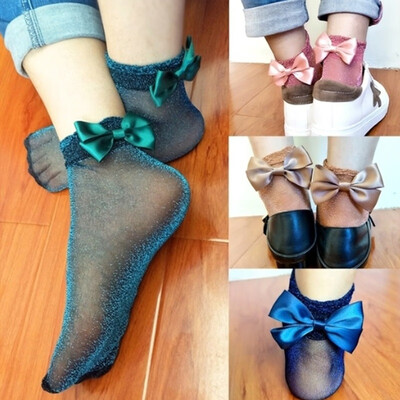 New Bowknot Ladies Bright Silk Soft Heap Socks Solid Casual Female Cute Socks Party Socks
New Bowknot Ladies Bright Silk Soft Heap Socks Solid Casual Female Cute Socks Party Socks