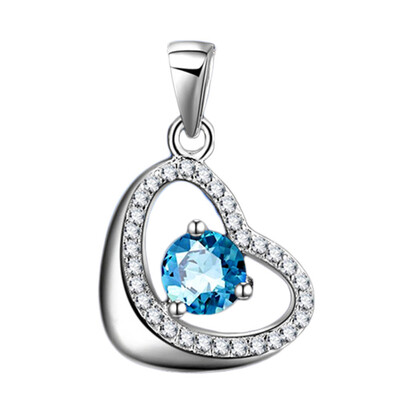 Hot Sale New Korean Fashion Jewelry Pendant Wholeheartedly Necklace Sapphire Blue Topaz Heart Pendant
Hot Sale New Korean Fashion Jewelry Pendant Wholeheartedly Necklace Sapphire Blue Topaz Heart Pendant