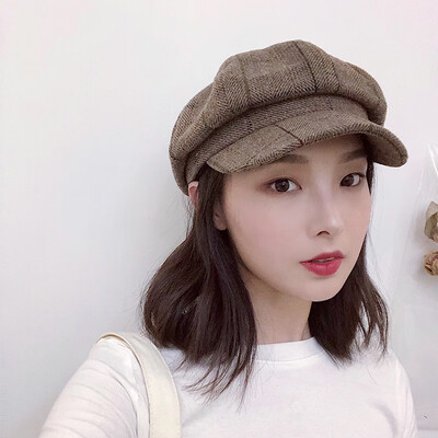Beret Female British Style Leisure Chequered Octagonal Hat Korean Edition Simple Retro Student Duck Tongue Hat Man Tide
Beret Female British Style Leisure Chequered Octagonal Hat Korean Edition Simple Retro Student Duck Tongue Hat Man Tide