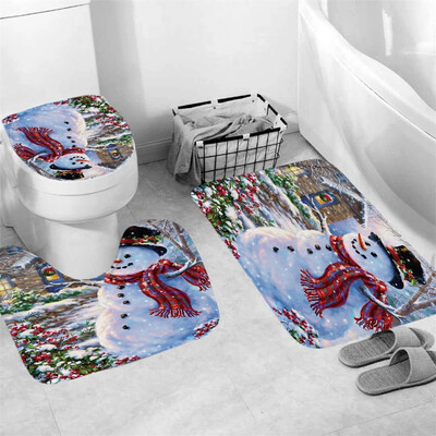 Gobestart 3Pcs Christmas shower Curtain Bathroom Anti-slip Carpet Rug Toilet Cover Mat Set
Gobestart 3Pcs Christmas shower Curtain Bathroom Anti-slip Carpet Rug Toilet Cover Mat Set