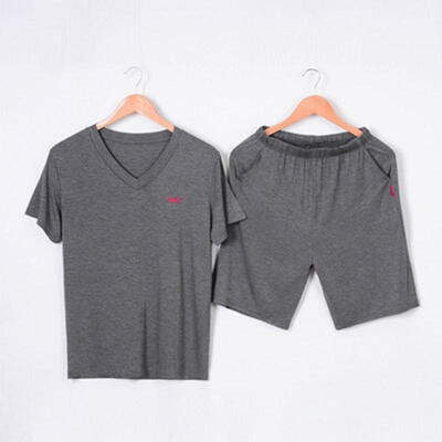 Summer Modal Thin 2-Piece Mens Pajama Set Loose Casual Solid Color Homewear Suit T-Shirt And Shorts
Summer Modal Thin 2-Piece Mens Pajama Set Loose Casual Solid Color Homewear Suit T-Shirt And Shorts