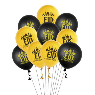 10Pcs EID Balloons Ramadan Decoration Moon Mosque Printed Pattern Balloons for Muslim EID Party Supplies
10Pcs EID Balloons Ramadan Decoration Moon Mosque Printed Pattern Balloons for Muslim EID Party Supplies