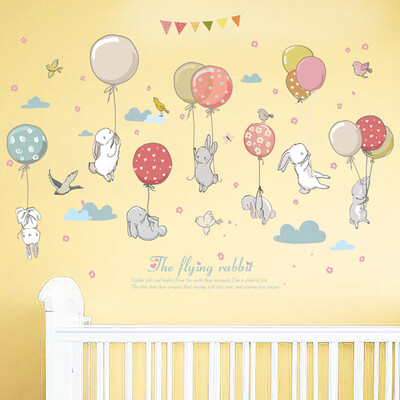 New Balloon Rabbit Cartoon Combination Pattern Creative Bedroom Removable Decorative Wall Sticker
New Balloon Rabbit Cartoon Combination Pattern Creative Bedroom Removable Decorative Wall Sticker