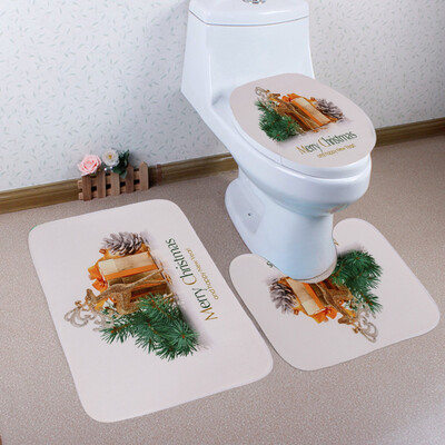 Toponeto 3PCS Christmas Bathroom Non-Slip Pedestal Rug Lid Toilet Cover Bath Mat Set
Toponeto 3PCS Christmas Bathroom Non-Slip Pedestal Rug Lid Toilet Cover Bath Mat Set