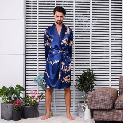 Satin Silk Pajamas Sleepwear Long Sleeve Pajama Soft Pajamas Bathrobes Long Section Robes For Men 88003
Satin Silk Pajamas Sleepwear Long Sleeve Pajama Soft Pajamas Bathrobes Long Section Robes For Men 88003
