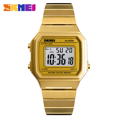 Explosion models square electronic watch rose gold student trend steel belt watch 
Explosion models square electronic watch rose gold student trend steel belt watch