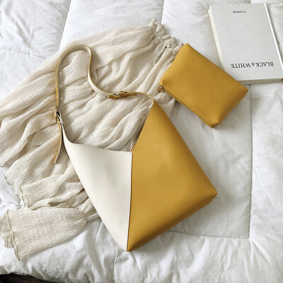 Tailored 2PC Women Retro Double Color Patchwork Leather Messenger Bag Shoulder Bag Purses
Tailored 2PC Women Retro Double Color Patchwork Leather Messenger Bag Shoulder Bag Purses
