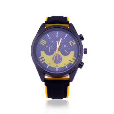 Mens silicone sports watch personality scale