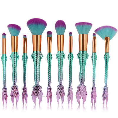 Toponeto New Arrival 10Pc Mermaid Foundation Eyeshadow Contour Eye Lip Makeup Brushes Set
Toponeto New Arrival 10Pc Mermaid Foundation Eyeshadow Contour Eye Lip Makeup Brushes Set
