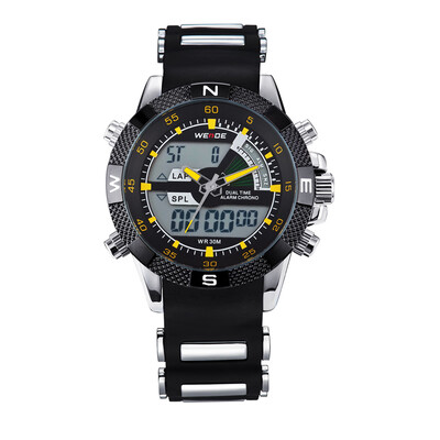 WEIDE WH1104 Dual Display Two Movement Quartz Digital Men Watch 3ATM Waterproof LCD Backlight Date Week Month Alarm SPL Split Time
WEIDE WH1104 Dual Display Two Movement Quartz Digital Men Watch 3ATM Waterproof LCD Backlight Date Week Month Alarm SPL Split Time