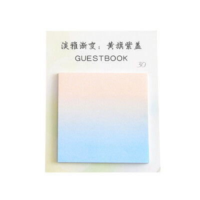 Toponeto Gradient Color Series Self-Adhesive Memo Pad Sticky Notes Bookmark School Office
Toponeto Gradient Color Series Self-Adhesive Memo Pad Sticky Notes Bookmark School Office