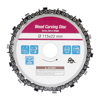 4-12 Inch 13 Teeth Grinder Chain Disc 22mm Arbor Woodworking Carving Disc for 4-12" Angle Grinder
4-12 Inch 13 Teeth Grinder Chain Disc 22mm Arbor Woodworking Carving Disc for 4-12" Angle Grinder