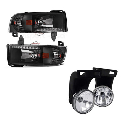 Headlights Assembly Pair WLED Fog Light Set For 94-01 Dodge Ram 1500 2500 3500
Headlights Assembly Pair WLED Fog Light Set For 94-01 Dodge Ram 1500 2500 3500