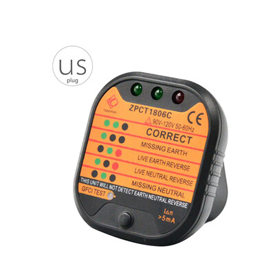 Power Socket Outlet Tester Ground Zero Line Wall Plug Polarity Phase Checker
Power Socket Outlet Tester Ground Zero Line Wall Plug Polarity Phase Checker