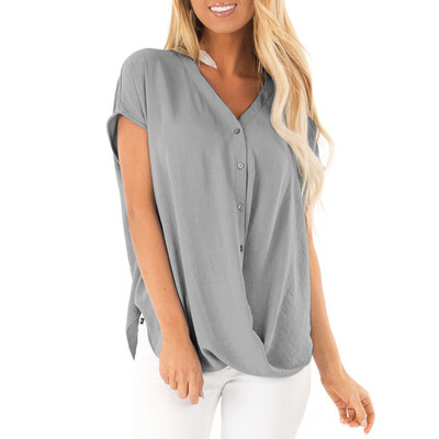 Nomeni Women Summer Short Sleeve Chiffon Blouse T Shirt Casual Loose V Neck Button Tops
Nomeni Women Summer Short Sleeve Chiffon Blouse T Shirt Casual Loose V Neck Button Tops