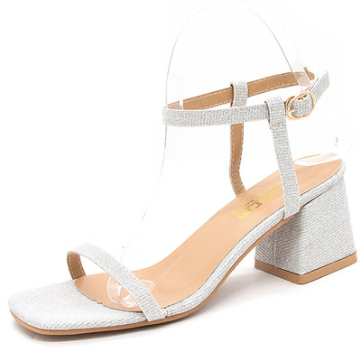 Coarse heel Roman sandals female fairy wind summer Joker with rhinestone heels
Coarse heel Roman sandals female fairy wind summer Joker with rhinestone heels