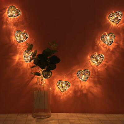 〖Follure〗Metal Hollow Love Lights String House Party Decor Striking With10 LED Beads 
〖Follure〗Metal Hollow Love Lights String House Party Decor Striking With10 LED Beads