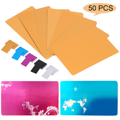 50Pcs 5 Colors Impressive Blanks Laser Mark Engraved Metal Smooth Business Visiting Name Cards Blanks Business Cards
50Pcs 5 Colors Impressive Blanks Laser Mark Engraved Metal Smooth Business Visiting Name Cards Blanks Business Cards