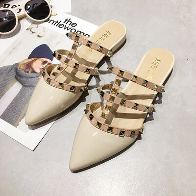 Baotou slippers women spring&summer simple pointed rivets cold slippers chic low heel Muller shoes ins
Baotou slippers women spring&summer simple pointed rivets cold slippers chic low heel Muller shoes ins