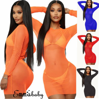 Women Sexy Fishnet Mesh Bikini Cover Up Bathing Summer Beach Dress Swimwear Suit 
Women Sexy Fishnet Mesh Bikini Cover Up Bathing Summer Beach Dress Swimwear Suit