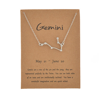 Brown Card Fashion Jewelry Zodiac Crystal Star Sign 12 constellation Pendant Necklace For Women
Brown Card Fashion Jewelry Zodiac Crystal Star Sign 12 constellation Pendant Necklace For Women