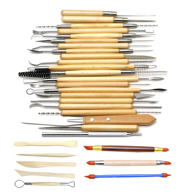 30pcs Clay Sculpting Tools Arts Crafts Pottery Carving Tool Set Pottery Ceramics Wooden Handle Modeling polymer Clay Tools
30pcs Clay Sculpting Tools Arts Crafts Pottery Carving Tool Set Pottery Ceramics Wooden Handle Modeling polymer Clay Tools