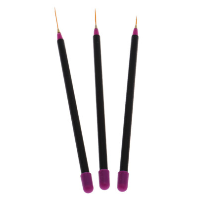 Toponeto 3Pcs Nail Art Tips Tools Polish Pen Brush