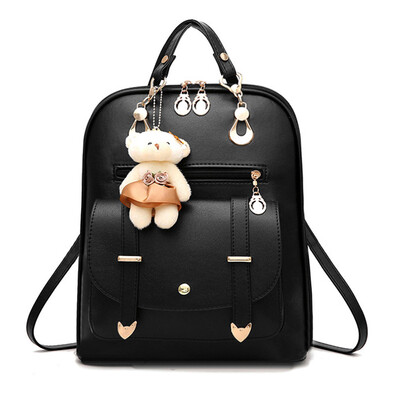 Lovely Girls Leather School Backpack Women Shoulder Bag Travel Satchel Handbag Back To School Gift Random Style Bear Pendant
Lovely Girls Leather School Backpack Women Shoulder Bag Travel Satchel Handbag Back To School Gift Random Style Bear Pendant