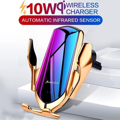 New 10W Automatic Infrared Induction Clamping Wireless Car Charger 360 Degree Rotation Phone Charging Mount for iPhone X XR 8P
New 10W Automatic Infrared Induction Clamping Wireless Car Charger 360 Degree Rotation Phone Charging Mount for iPhone X XR 8P