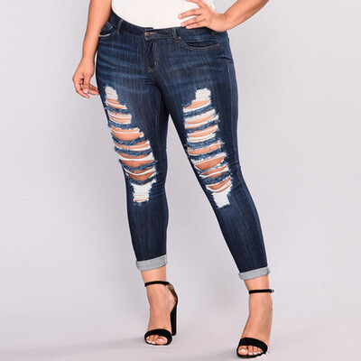 Tailored Women Casual Plus Size Pockets Long Jeans Denim Ripped Hole Pants Daily Trousers
Tailored Women Casual Plus Size Pockets Long Jeans Denim Ripped Hole Pants Daily Trousers