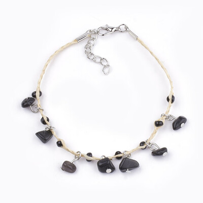 Handmade Braided Raffia Anklets Lucky Raffia with Chip Agate & Silver Lined Seed Beads Iron Lobster Clasp&Extender Chains
Handmade Braided Raffia Anklets Lucky Raffia with Chip Agate & Silver Lined Seed Beads Iron Lobster Clasp&Extender Chains