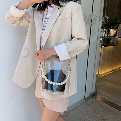 Tailored Womens Fashion Pearl Transparent Crossbody Shoulder Bags Purse Messenger Bag
Tailored Womens Fashion Pearl Transparent Crossbody Shoulder Bags Purse Messenger Bag