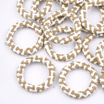 Handmade Raffia Woven Pendants with Iron & Aluminum Findings Ring Platinum BurlyWood 41x38x5mm Hole 14mm
Handmade Raffia Woven Pendants with Iron & Aluminum Findings Ring Platinum BurlyWood 41x38x5mm Hole 14mm