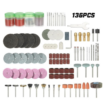 136PCS 18" Shank Rotary Tool Accessories Set Sanding Polishing Grinding Cutting Accessory Bit
136PCS 18" Shank Rotary Tool Accessories Set Sanding Polishing Grinding Cutting Accessory Bit