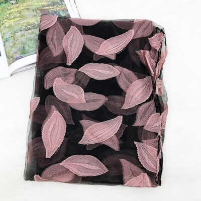 1Pc Fashion Design Leafs Embroidered Organza Scarves And Shawls Scarf For Women 
1Pc Fashion Design Leafs Embroidered Organza Scarves And Shawls Scarf For Women