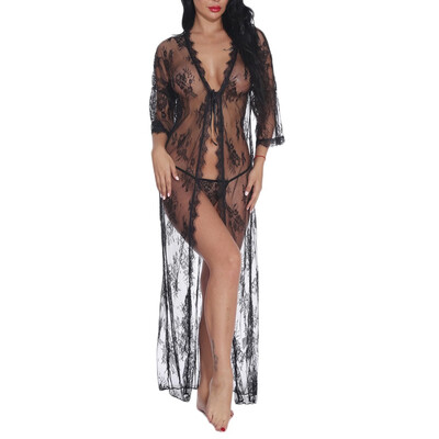 Toponeto New Lingerie for Women Sexy Long Lace Dress Sheer Gown See Through Kimono Robe
Toponeto New Lingerie for Women Sexy Long Lace Dress Sheer Gown See Through Kimono Robe