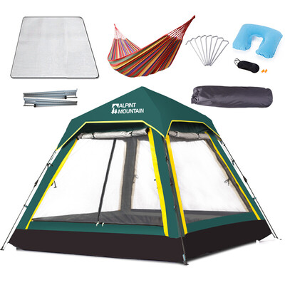 El Monte ALPINT MOUNTAIN tent outdoor 3-4 people family suit camping camping waterproof field automatic tent dark green package
El Monte ALPINT MOUNTAIN tent outdoor 3-4 people family suit camping camping waterproof field automatic tent dark green package