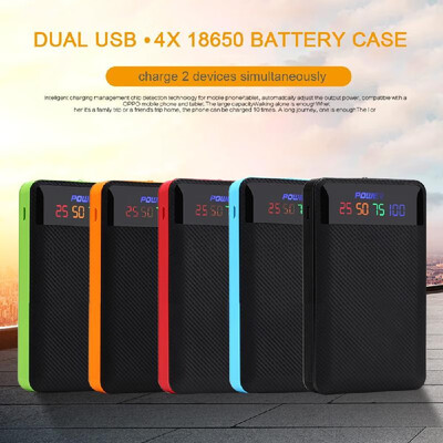 Dual USB 4x 18650 Battery Case Power Bank DIY Kit Battery Charger Cover Battery Box Holder Shell
Dual USB 4x 18650 Battery Case Power Bank DIY Kit Battery Charger Cover Battery Box Holder Shell