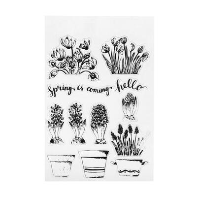 Potted Plant Transparent Clear Silicone Seal DIY Stamp Sheet Photo Decor 
Potted Plant Transparent Clear Silicone Seal DIY Stamp Sheet Photo Decor